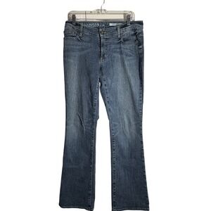 DKNY Madison Jeans Size 10 Medium Wash Blue Boot Cut Mid Rise Pockets Stretch